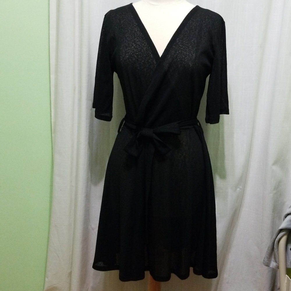 Black swimsuit coverup dress